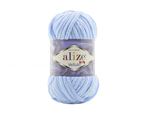 Пряжа Ализе Веллуто – цвет 218 детский голубой