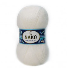 Пряжа Nako Mohair Delicate – цвет 6101 белый