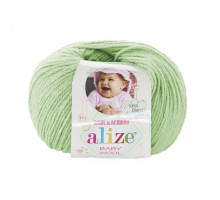 Пряжа ALIZE Baby wool- цвет 188 зеленая мята