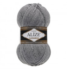 Пряжа Alize Lanagold Classic (Ализе Ланаголд Классик) – цвет 21 серый меланж