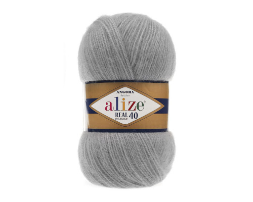 Пряжа Alize Angora Real 40 – цвет 21 серый