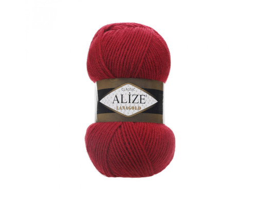 Пряжа Alize Lanagold Classic (Ализе Ланаголд Классик) – цвет 56 красный
