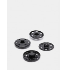 Швейные пришивные кнопки (6 шт. в наборе) черные 12 мм